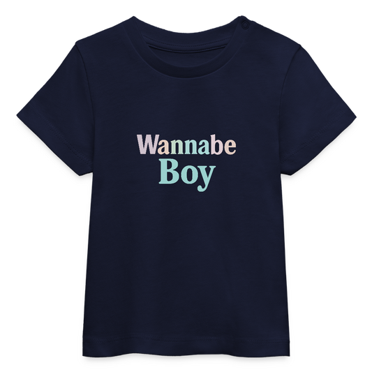Baby Bio-T-Shirt "Wannabe Boy" - Navy