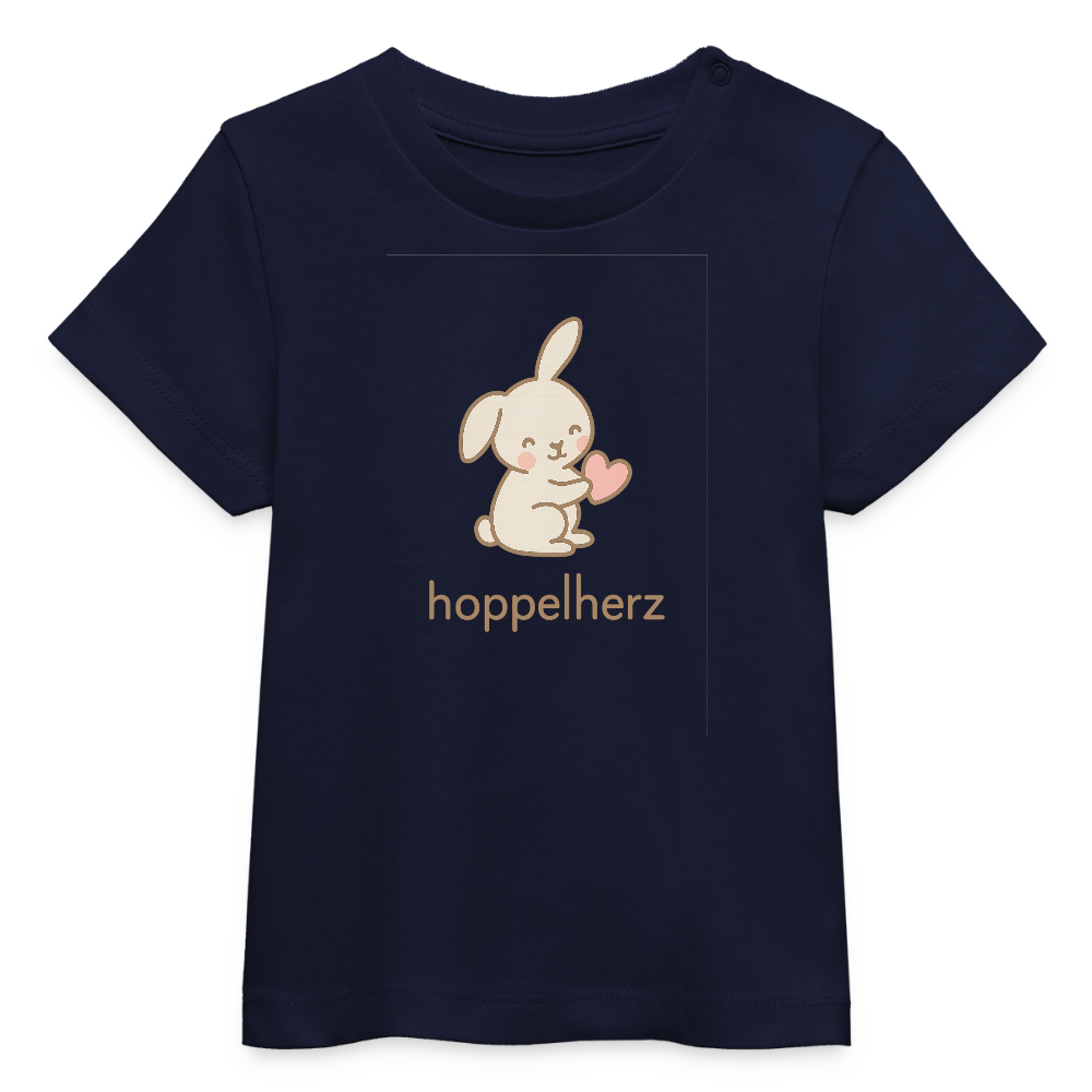 Baby Bio-T-Shirt "Hase" - Navy