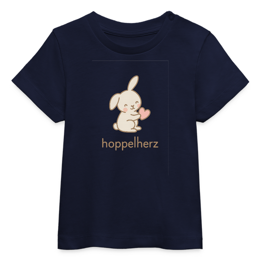 Baby Bio-T-Shirt "Hase" - Navy