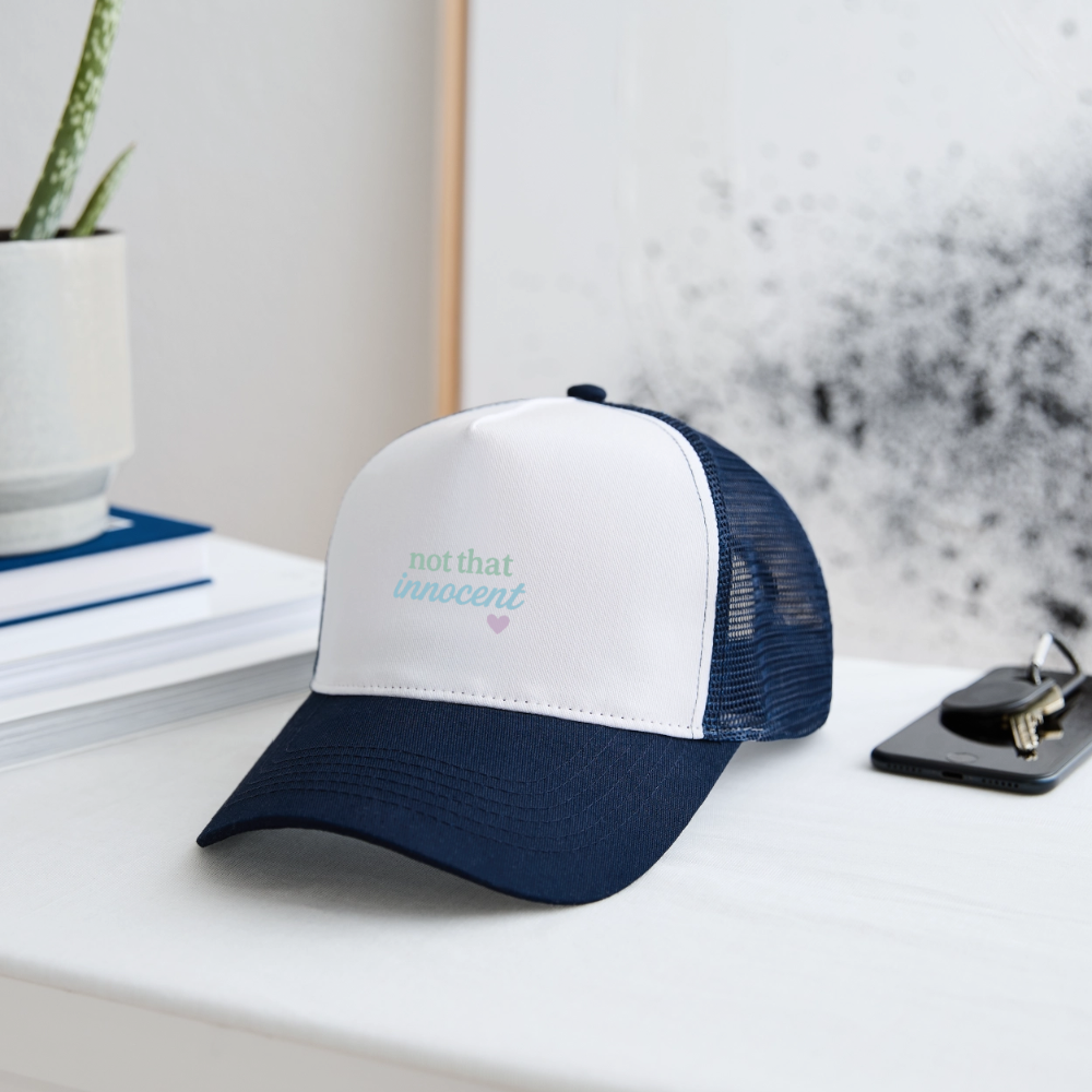 Cap "not that innocent" - Weiß/Navy