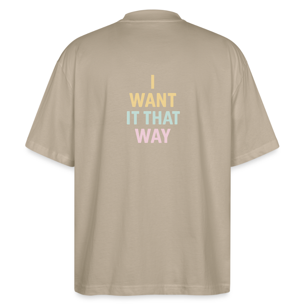 Oversized Shirt "BSB that way" - Steingrau