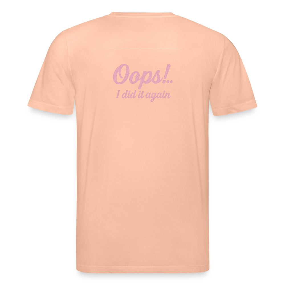 Unisex Bio-T-Shirt "Oops! I did it again" - Pfirsich