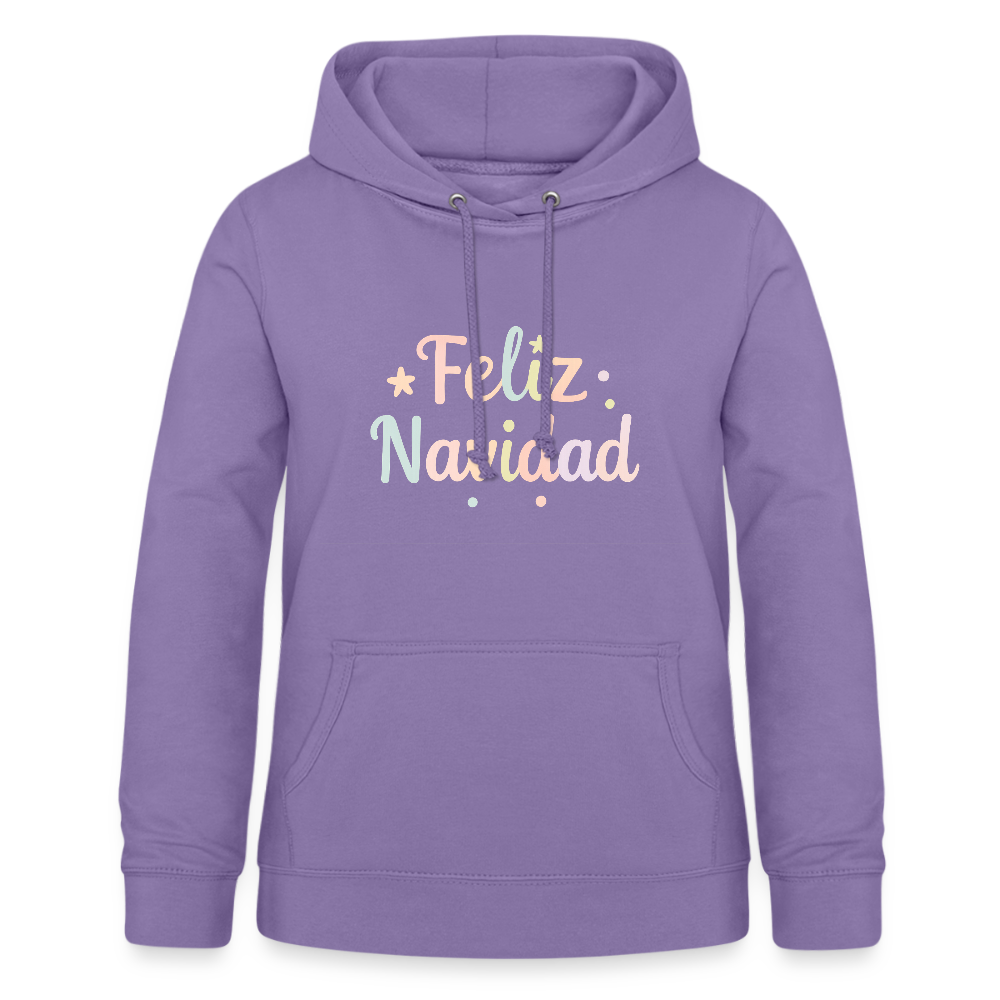 Frauen Hoodie "Feliz Navidad" - Lavendel