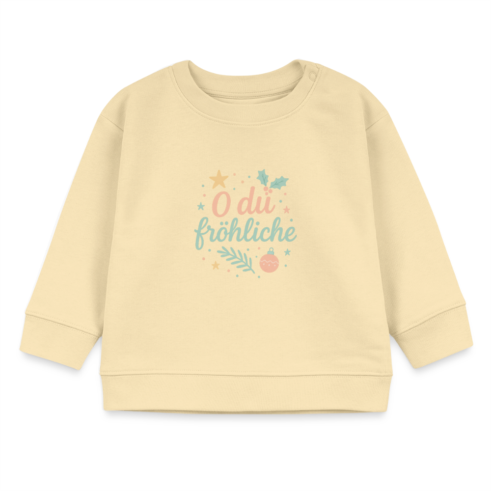 Kids Bio-Sweatshirt "O du fröhliche" - Creme