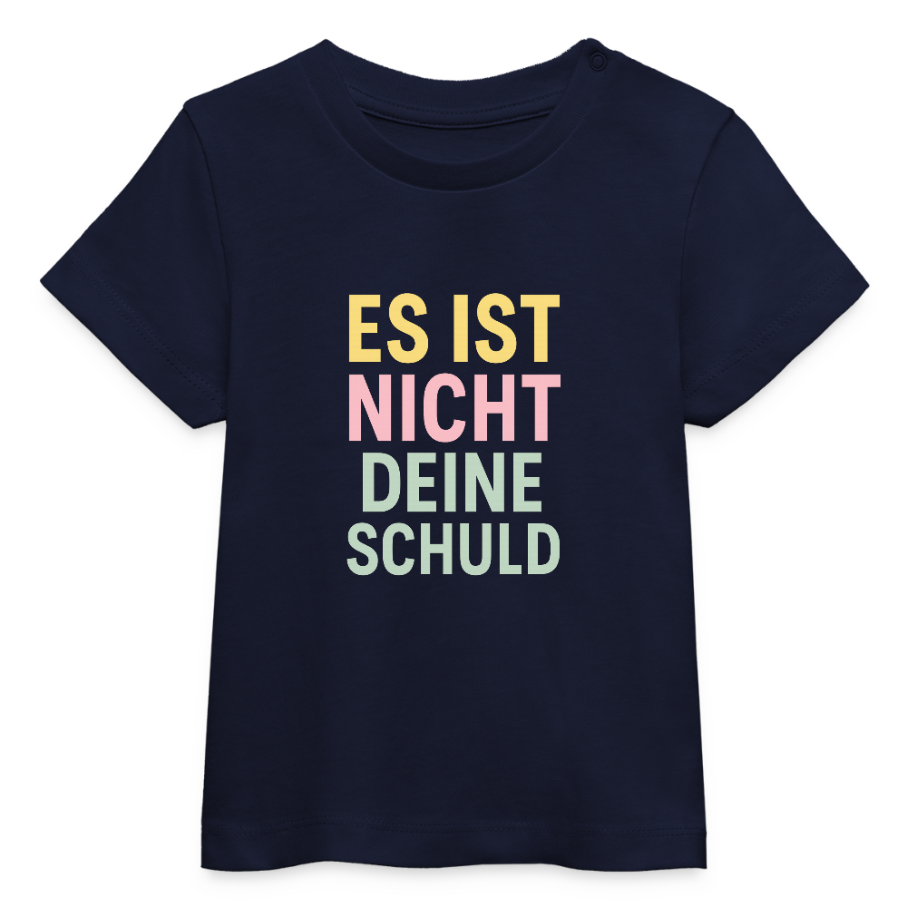 Baby Bio-T-Shirt "deine Schuld" - Navy