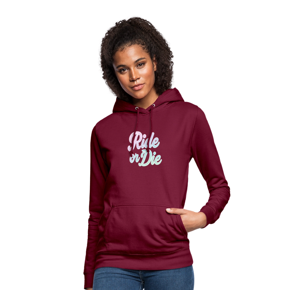 Frauen Hoodie "Ride or Die" - Bordeaux