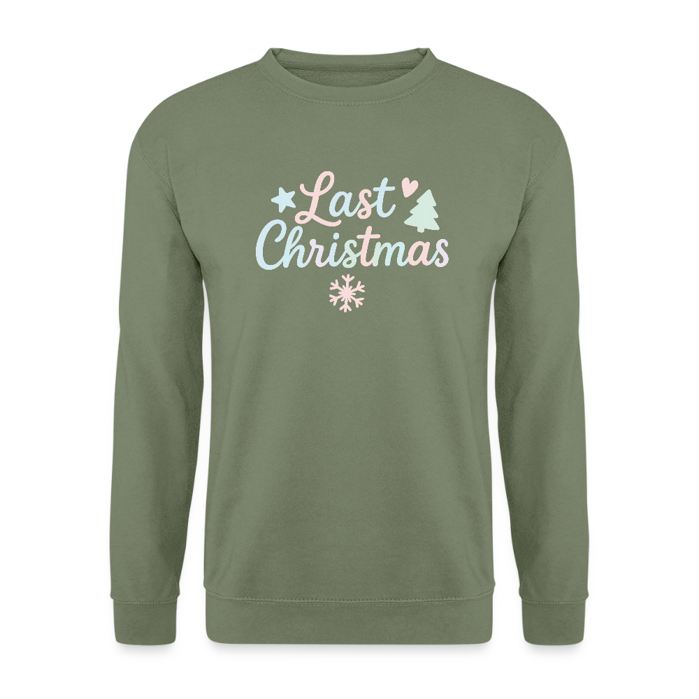 Unisex Pullover "Last Christmas" - Armeegrün