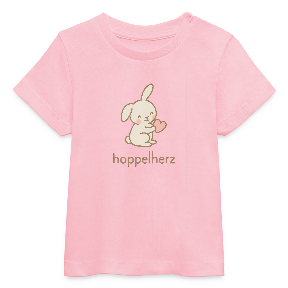 Baby Bio-T-Shirt "Hase" - Hellrosa