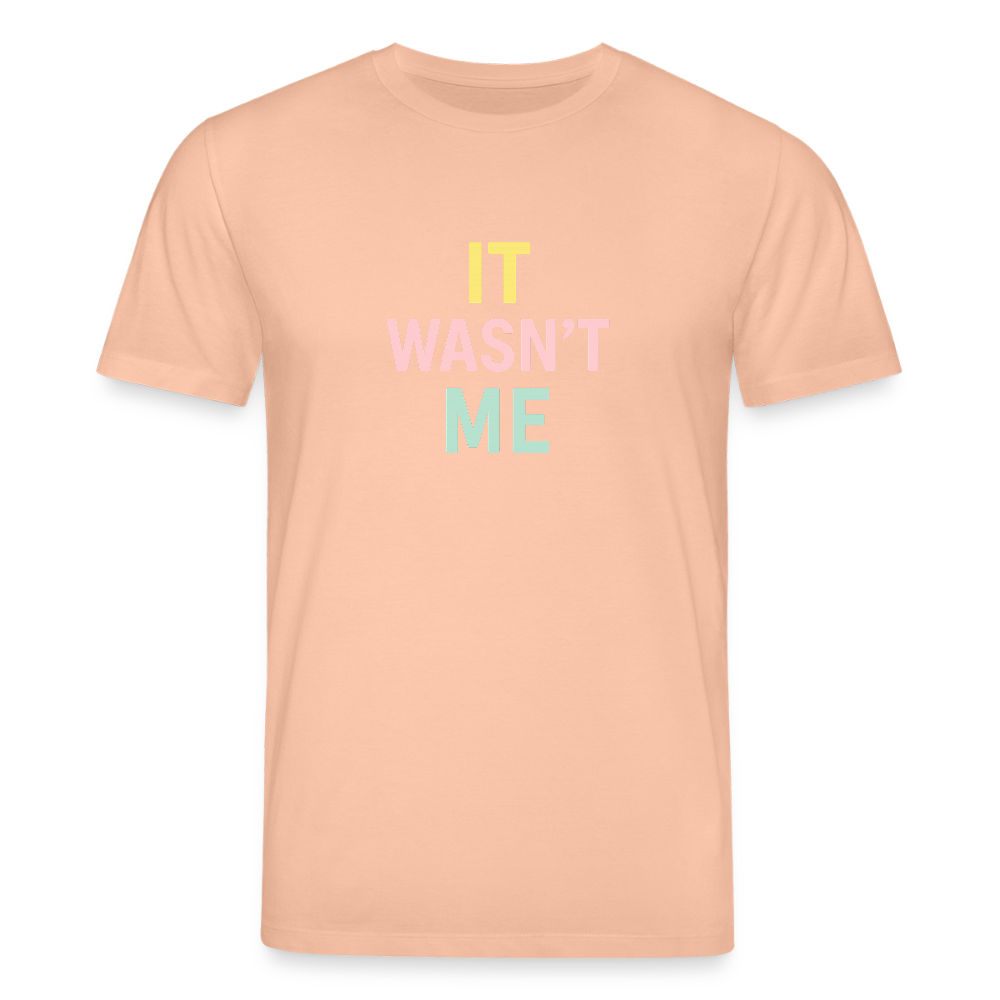 Unisex Bio-T-Shirt "it wasn't me" - Pfirsich
