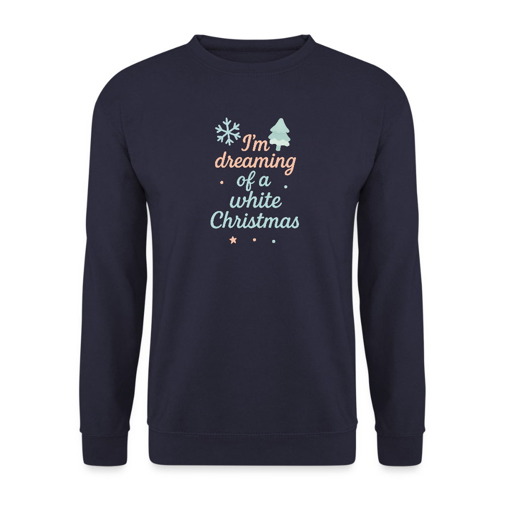 Unisex Pullover "White Christmas" - Navy