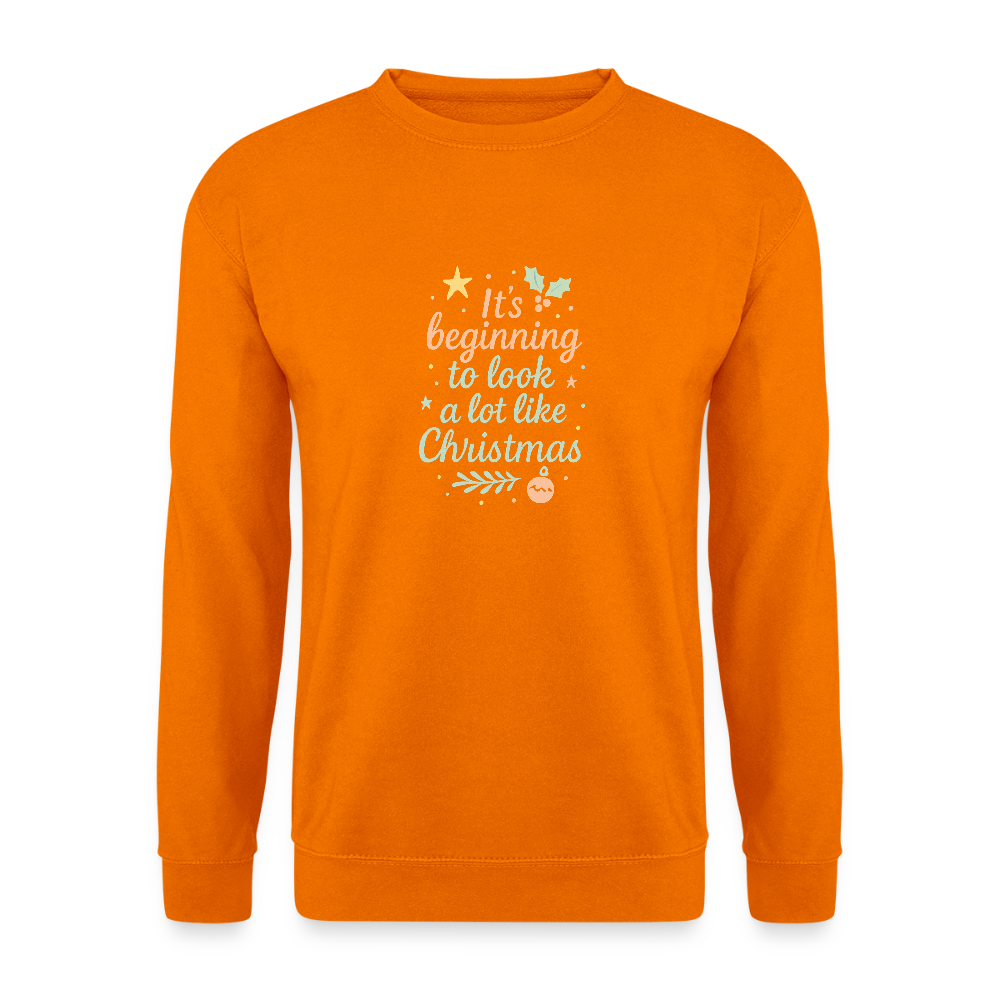 Unisex Pullover "It's beginning to look like Christmas" - Orange
