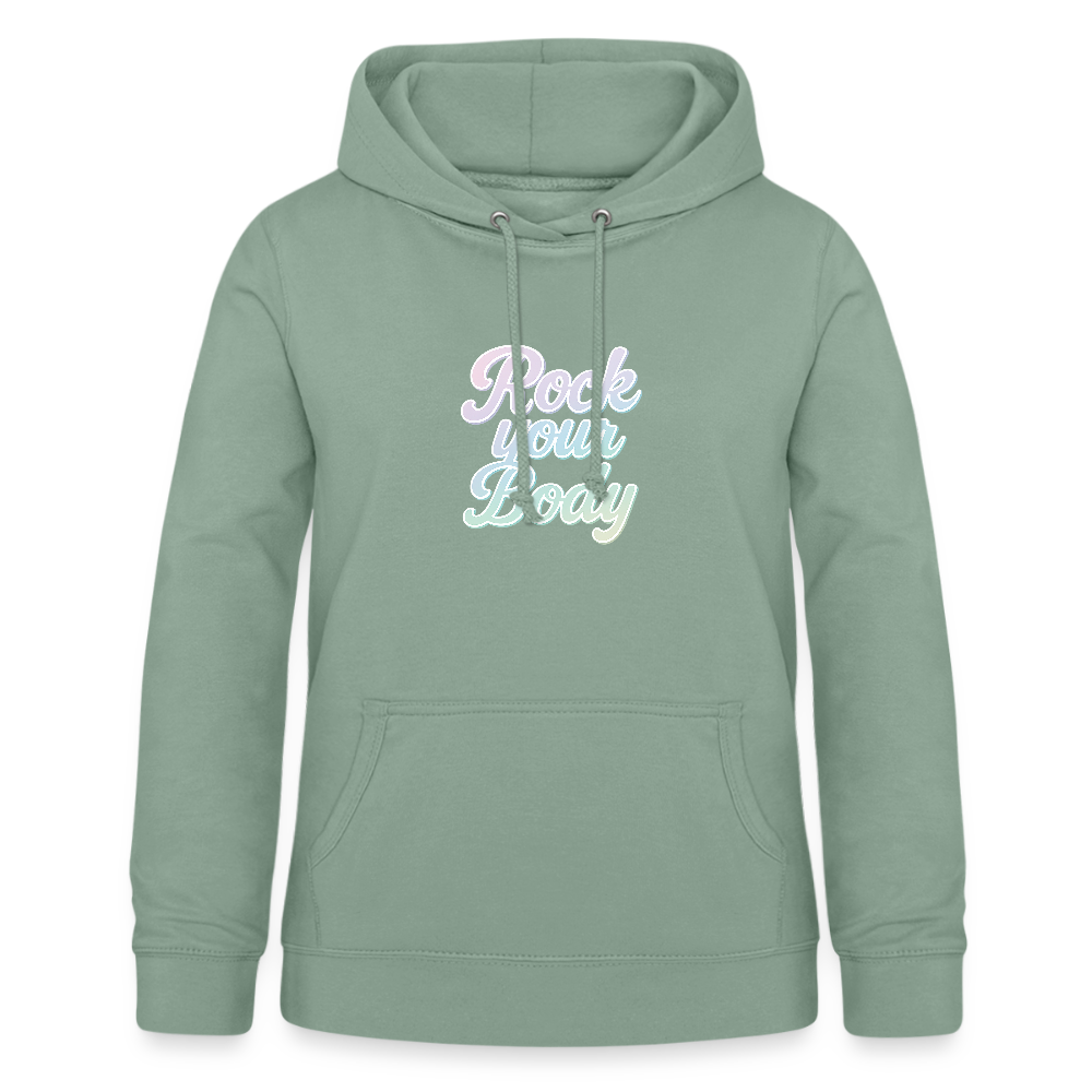 Frauen Hoodie "Rock your Body" - Graugrün