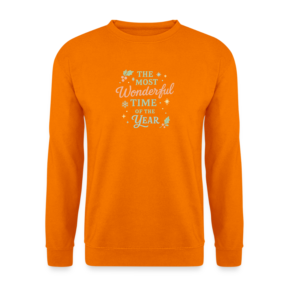 Unisex Pullover "The Most Wonderful Time" - Orange