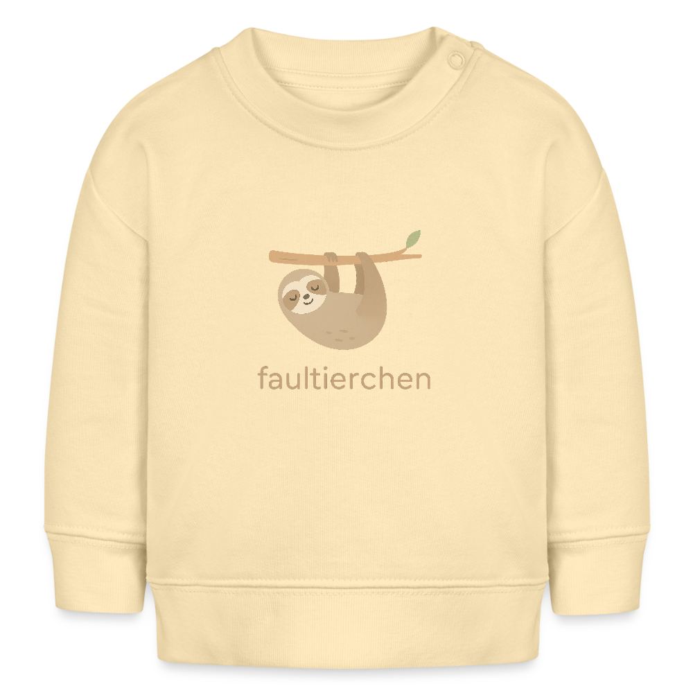 Bio-Sweatshirt "Faultier" - Creme
